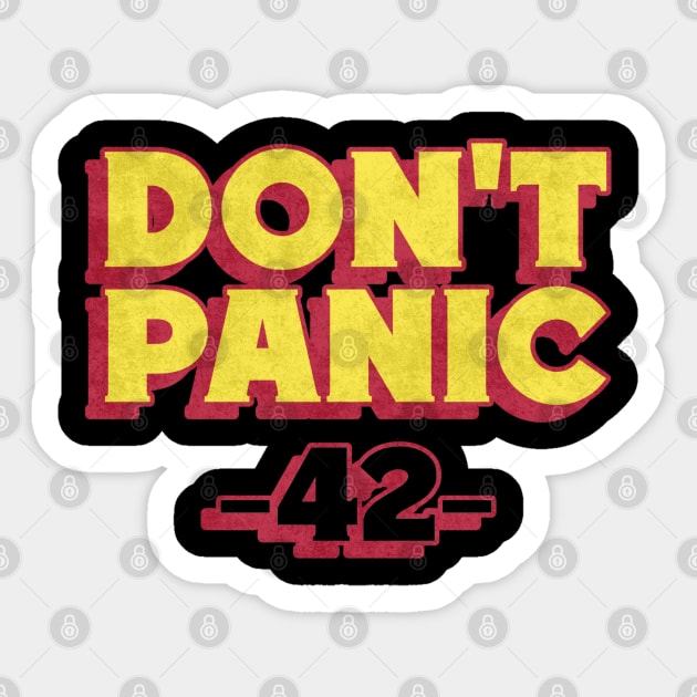 Don’t Panic Sticker by Stylecombinator
